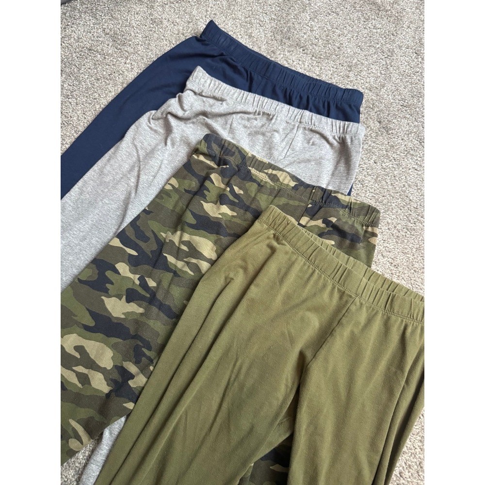 Leggings Stretch Pants Bundle Lot S/M Navy Gray Green Camo 4 Pairs